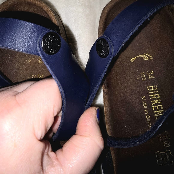 Birkenstock Rio Blue Leather Strappy Sandals Women’s Size 3 Youth (34) - Picture 11 of 11